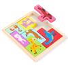 Printed Cute Animal 3D Wooden Puzzles Colorful Tangram Math Toys Pre-school Kids Intellectual Educational Children Toy