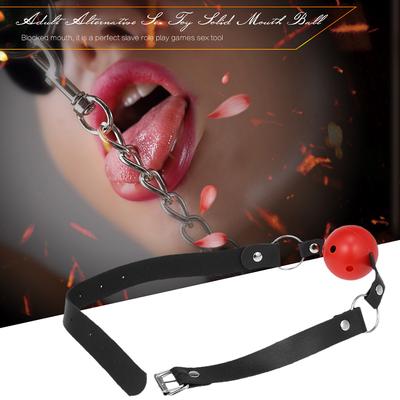 Mouth Stuffed Ball Gag Adult Game Flirting Toy Neck /& Handcuff Toy Adult Toys US