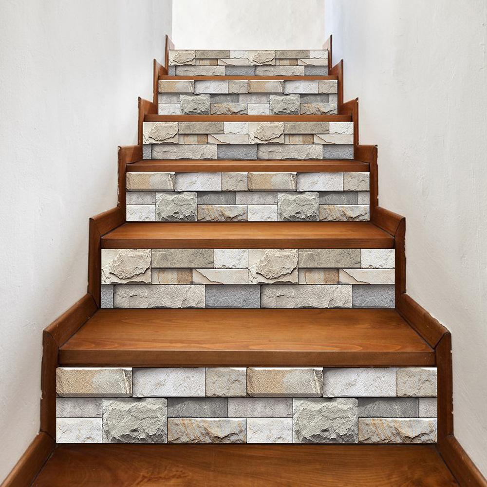 

Самоклеящаяся наклейка на лестницу Гостиная Сделай сам Декоративная для дома Водонепроницаемая ПВХ наклейка на стену Креативная модель