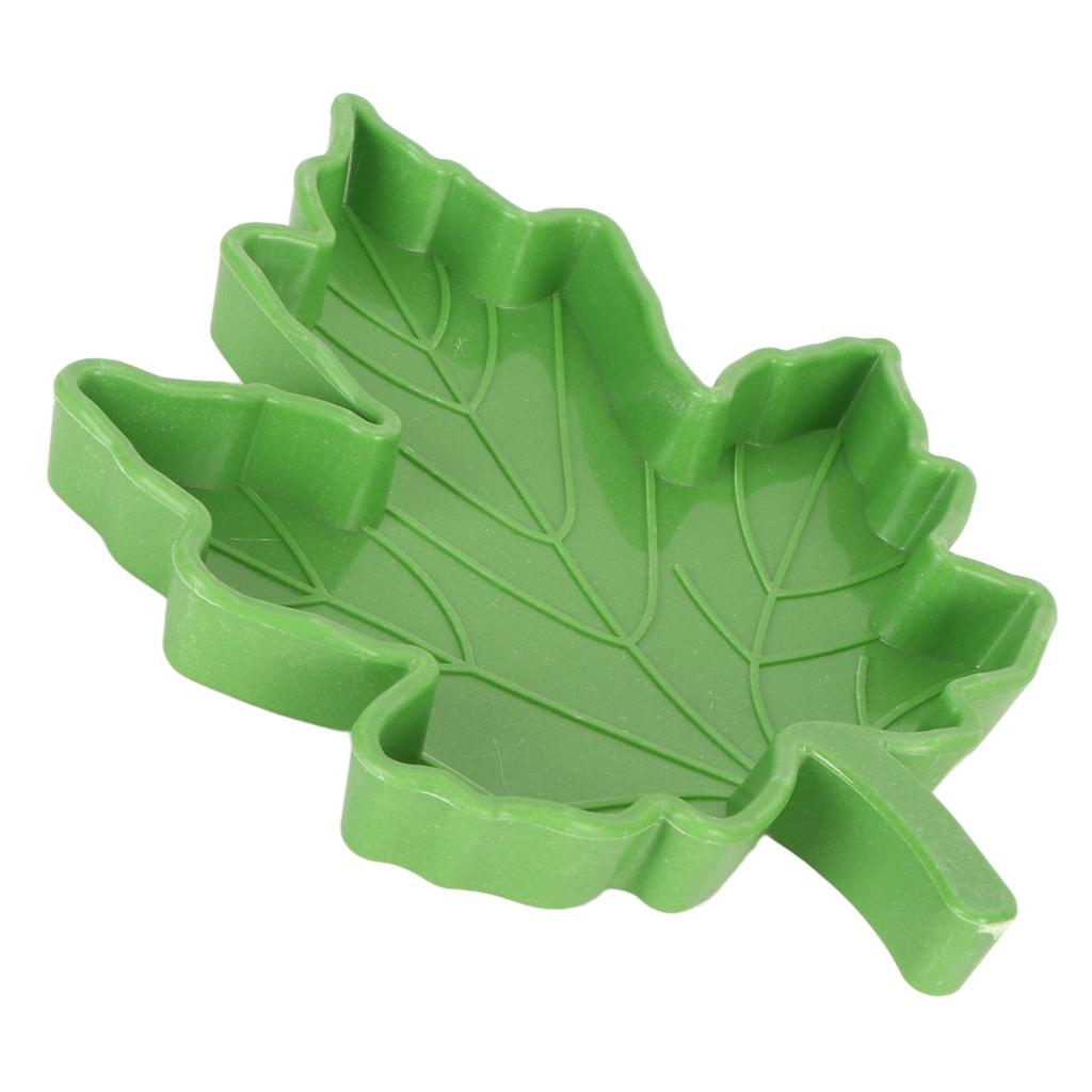 Maple Leaf Shape Reptile Water Feeder Plastic Pet Feeding Bowl Drinking Tray for Geckos Lizards Spiders Turtles