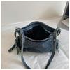 2026 Trendy Retro Denim Crossbody Bag - Large Capacity for Commuting or School