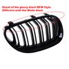 Front Nierengrill Doppelsteg Racing Grill Performance Glanzschwarz Passend Für BMW 5er E60 E61 M5 2003-2010 Auto