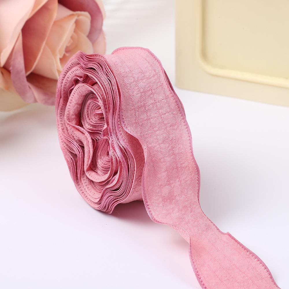 2.5cm Pleated Christmas Ribbon for Floral Arrangements & DIY Bouquets
