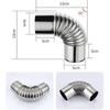 1Pz 60/70/80mm Acciaio Inossidabile Gomito a 90 Gradi Tubo Fumo Curva 90° Stufa Multi Canale Tubo Esterno Curva 90° Multi Curva 90° Mult