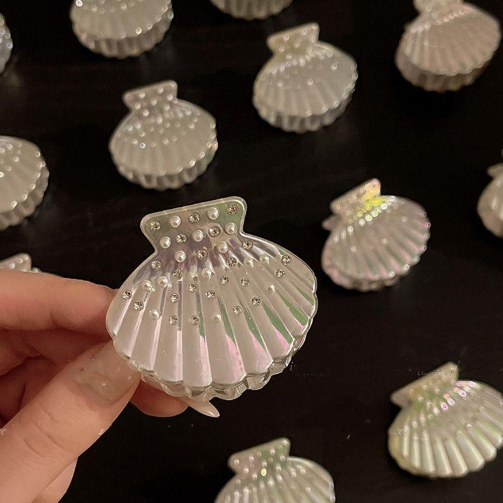 Acrylic Pearl Shell Hair Clip Hairpin Small Grab Clip Sweet Small Hair Claw  Vacation