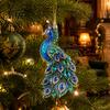Acrylic Christmas Ornament Faux Crystal Animal Ornament, Flat Print Hanging Decor Tree Decoration for Tree, Butterfly/Peacock/Bird/Swan Holiday
