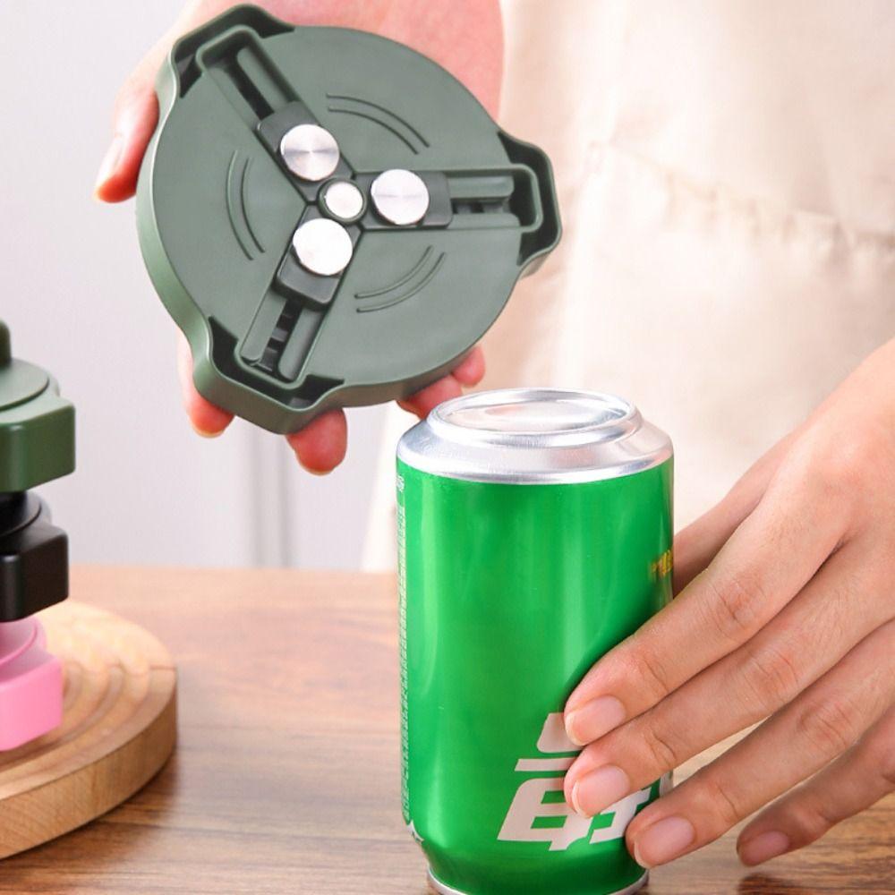 Manual Twist Cola Can Opener Magnetic Bottle Lid Open Device Portable Jar Lid Opening Tool  Drink