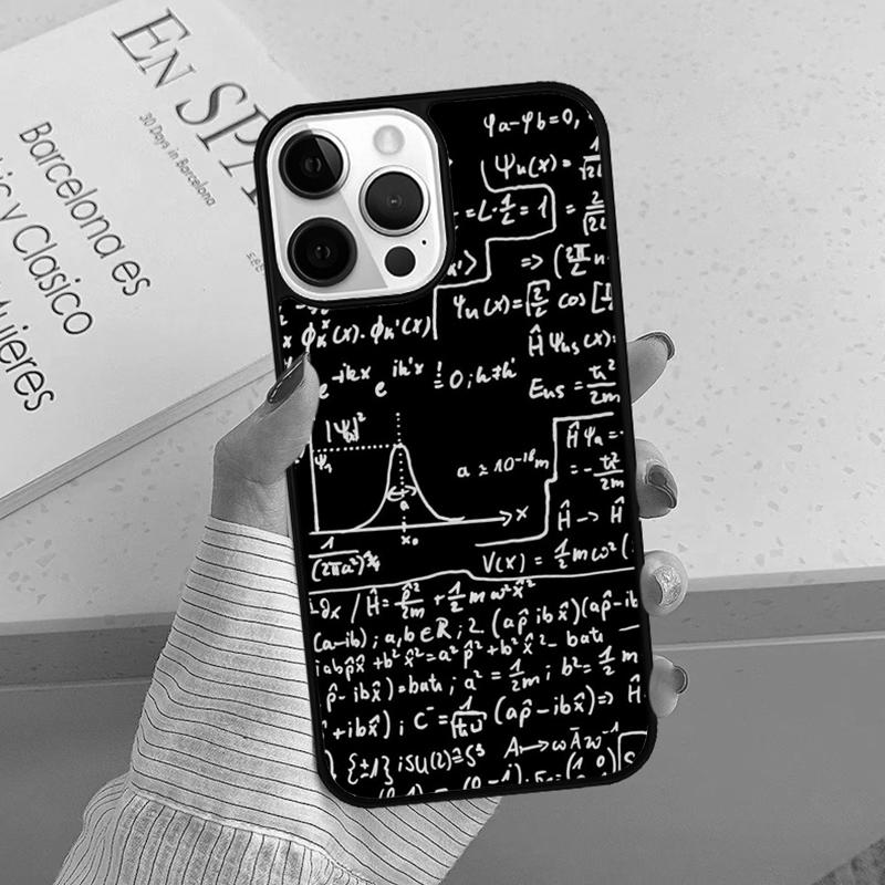 Physics Math Formula Equation Phone Case cover For iPhone 17 Air 15 16 16e 14 13 12 11 Pro Max Coque For Apple PLUS fundas