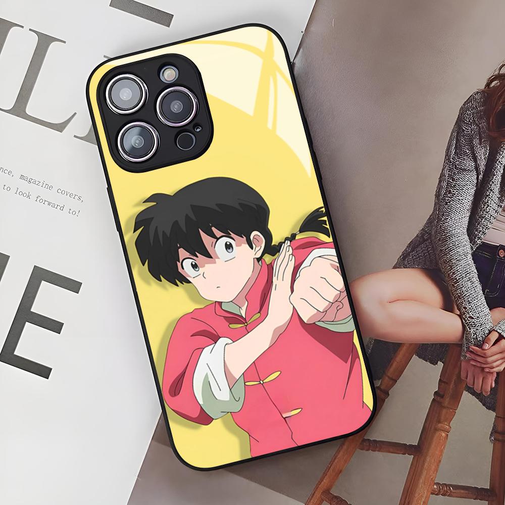 Anime Ranma Phone Case for Iphone 17 Air 16 15 14 12 11 13 Pro Max Mini Se Puls Glass Cover