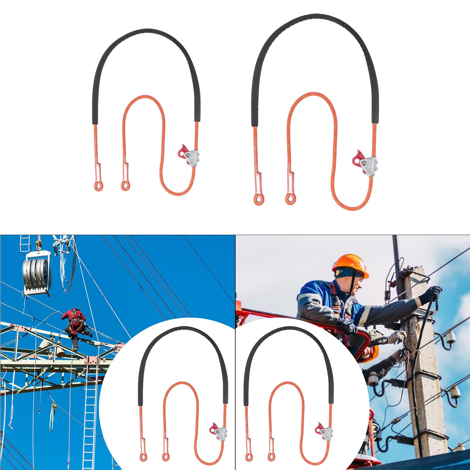 Positioning Lanyard Adjustable Restraint Harness Equipment Tree Climbing Lanyard for Roofing Fence Outdoor Construction Caving 300 cm