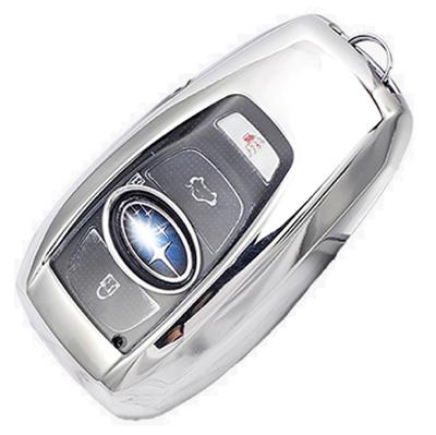VERISSY Smart Key Hülle, Für Subaru Subaru Forester Legacy Revogue Luxuriöse Stilvolle Abdeckung Outback Impreza, Silber