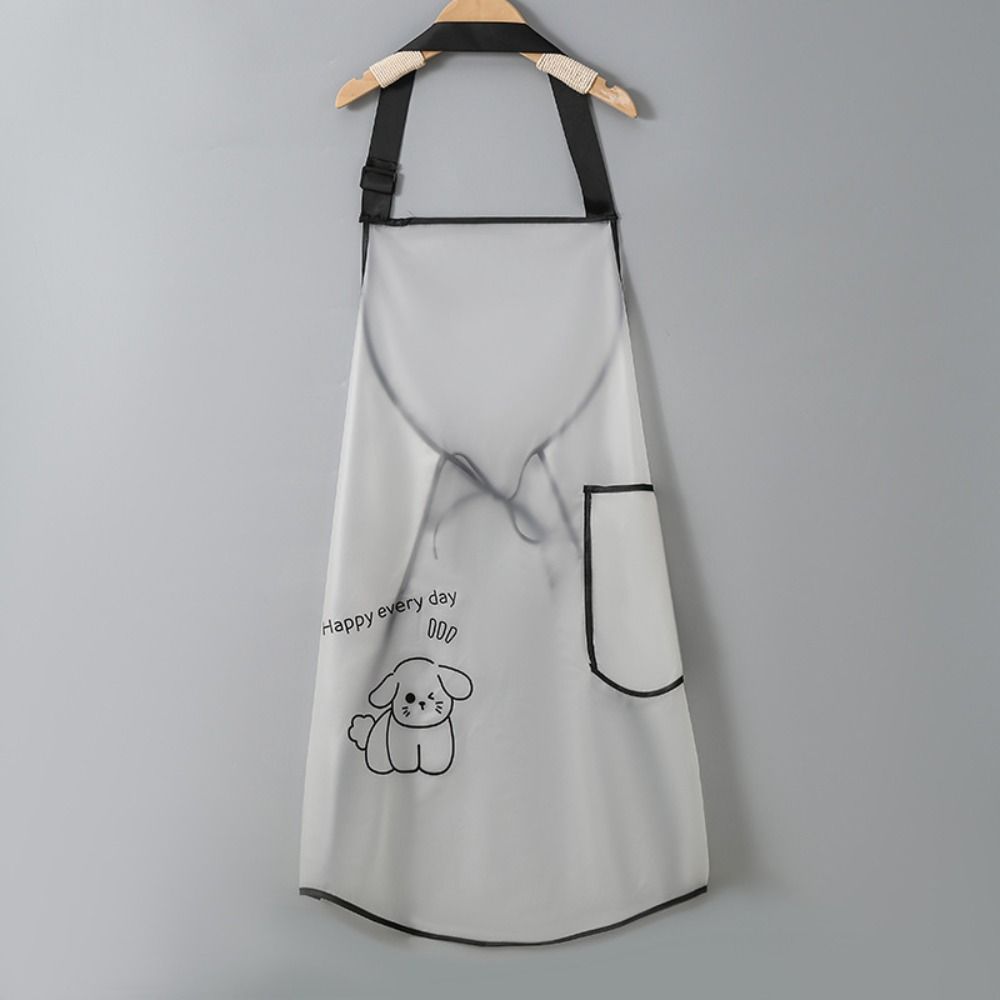 New TPU Kitchen Apron Oil Resistant Sleeveless Waterproof Bibs Cleaner Wipeable Baking Accessories Oilproof Aprons