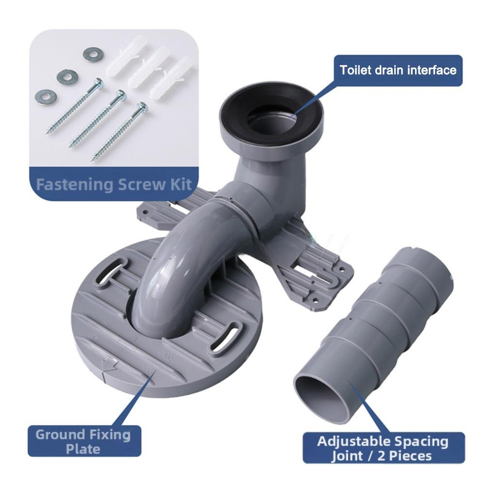Flexible Adjustable Toilet Pipe Slider with Thickened PP Material and Superior Sealing for Reliable Leak Prevention