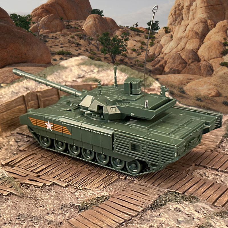 1/72 T-90MS T-14 Panzer Militärmodell ZTL11 gepanzertes Fahrzeug Puzzle Bauspielzeug für Erwachsene und Kinder