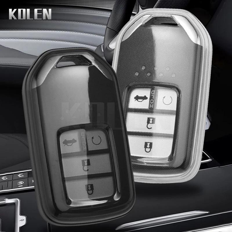 

TPU Car Remote Key Case Cover Shell Fob For Honda CRV CR-V Fit Civic Accord HR-V HRV City Odyssey XR-V Key Accessories Keychain прозрачный черный