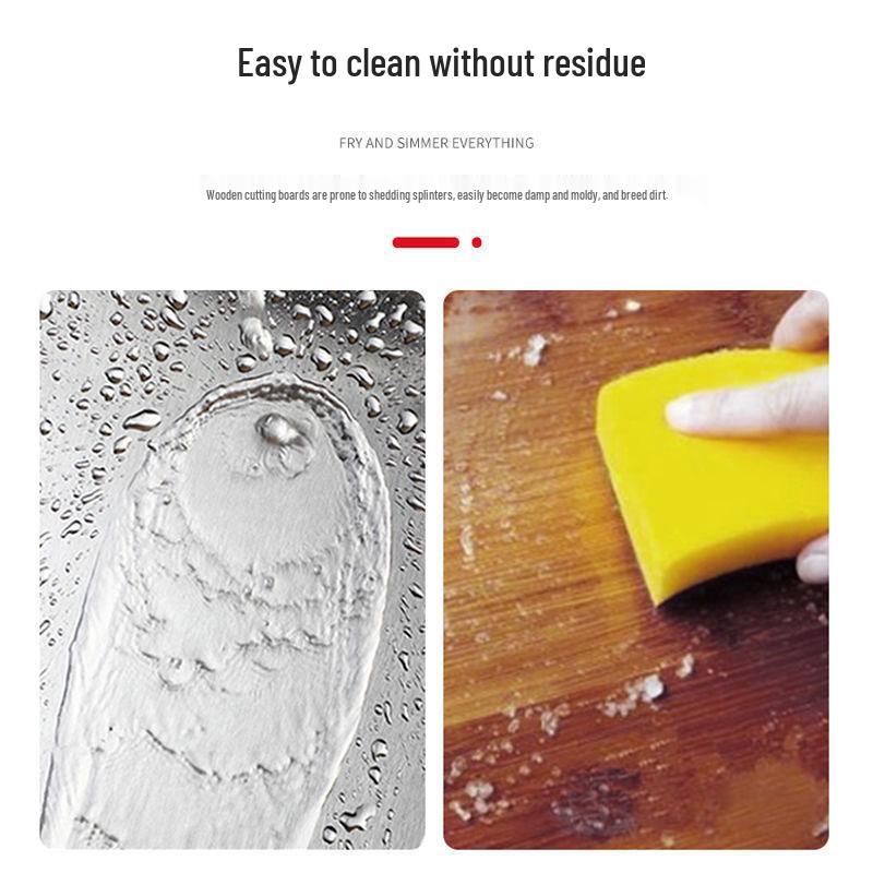 Double-Sided 201 Stainless Steel Anti-Mold Cutting Board with Rolling Pin