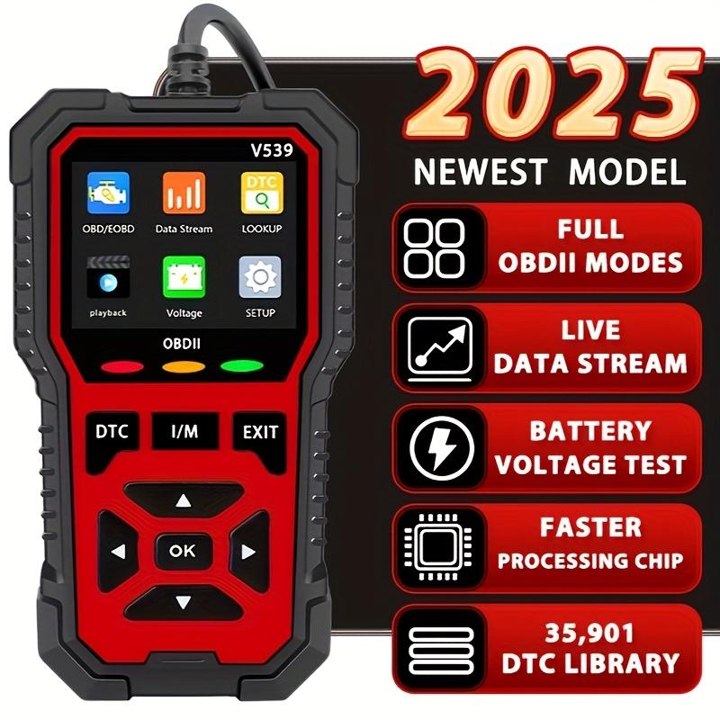 

Новый OBD2 сканер/Считыватель кодов/Инструмент для очистки 2025 года - Прочный автомобильный диагностический инструмент для обслуживания и ремонта транспортных средств красный