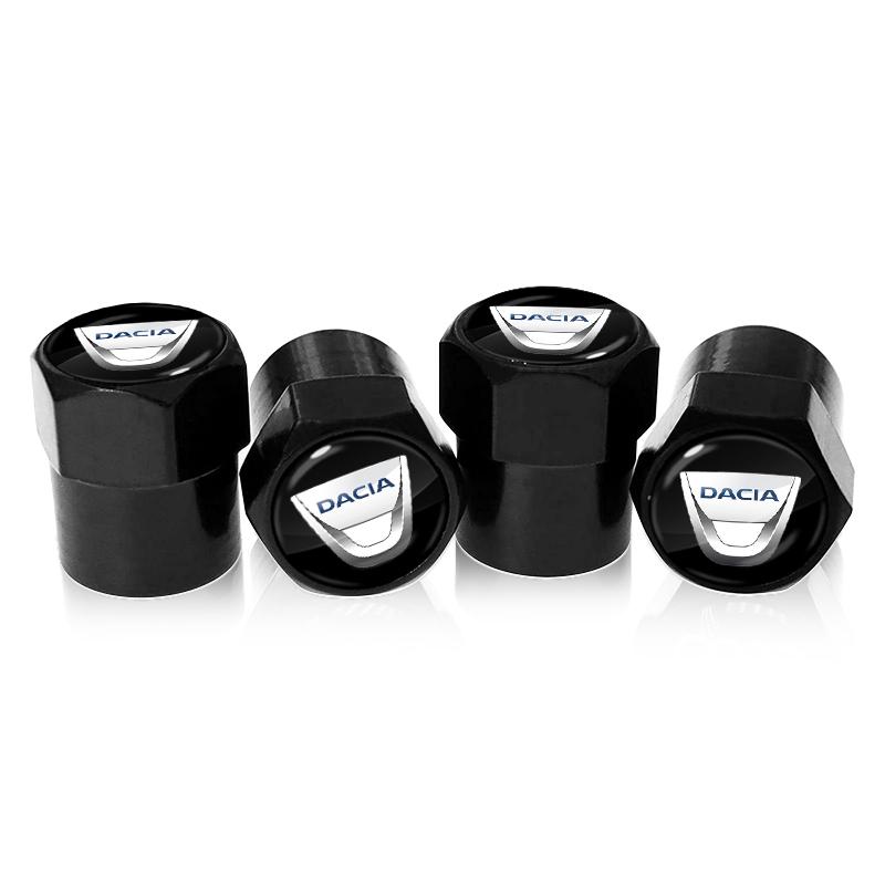 4Pcs Car Wheel Tire Valve Caps Air Stem Covers Accessories For Dacia Duster Logan Sandero Lodgy Dokker Stepway Mcv 2 Solenza GT