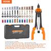 Rivet Nut Tool, 16” Rivnut Tool Kit with 13PCS Metric and SAE Mandrels, 186PCS Rivet Nuts, M3, M4, 10-24, M5, M6, 1/4-20, 8-32, 5/16-18, M8, 3/8-16,