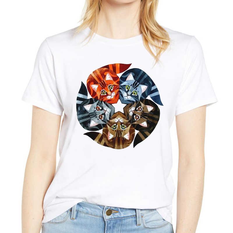 Women T Shirts Printing Graphic Fox Owl Summer Autumn Cute 90S Fashion Clothes Lady Tee Tops Female Kawaii T Shirt Women T-Shirt