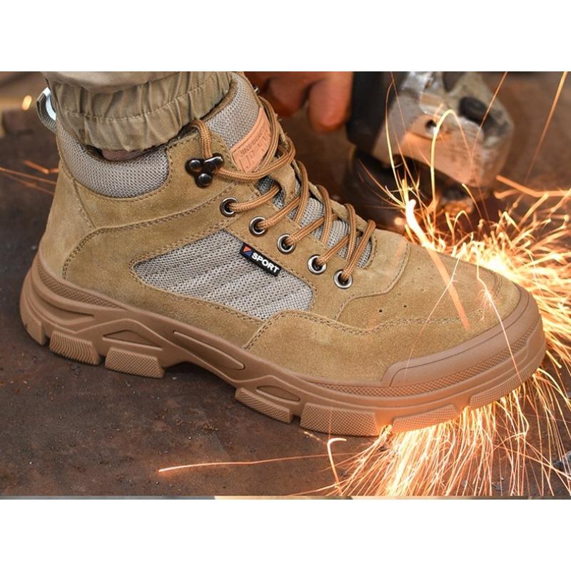 Anti smash Safety work shoes with steel toe industrial non-slip work shoes for women men construction lightweight safety boots