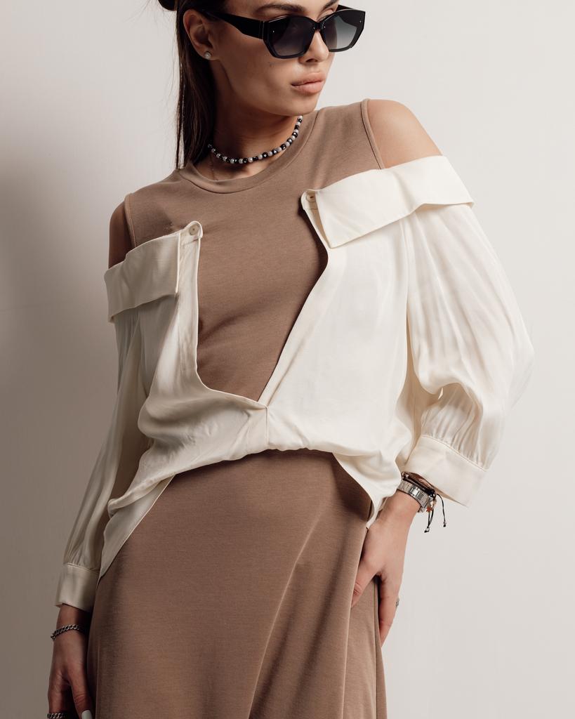 Damklänning Phardi 4530 38 mjölkbeige