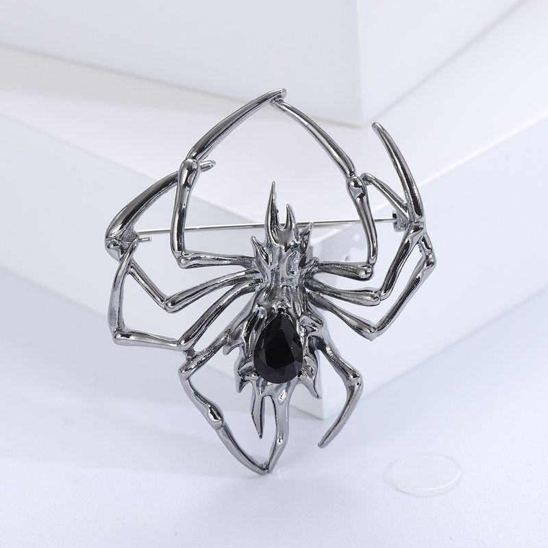 Europe and America Creative Glossy Spider Brooch Fashion Elegant Men Suit Stylish Collar Pin Ornament Alloy Insect Pin