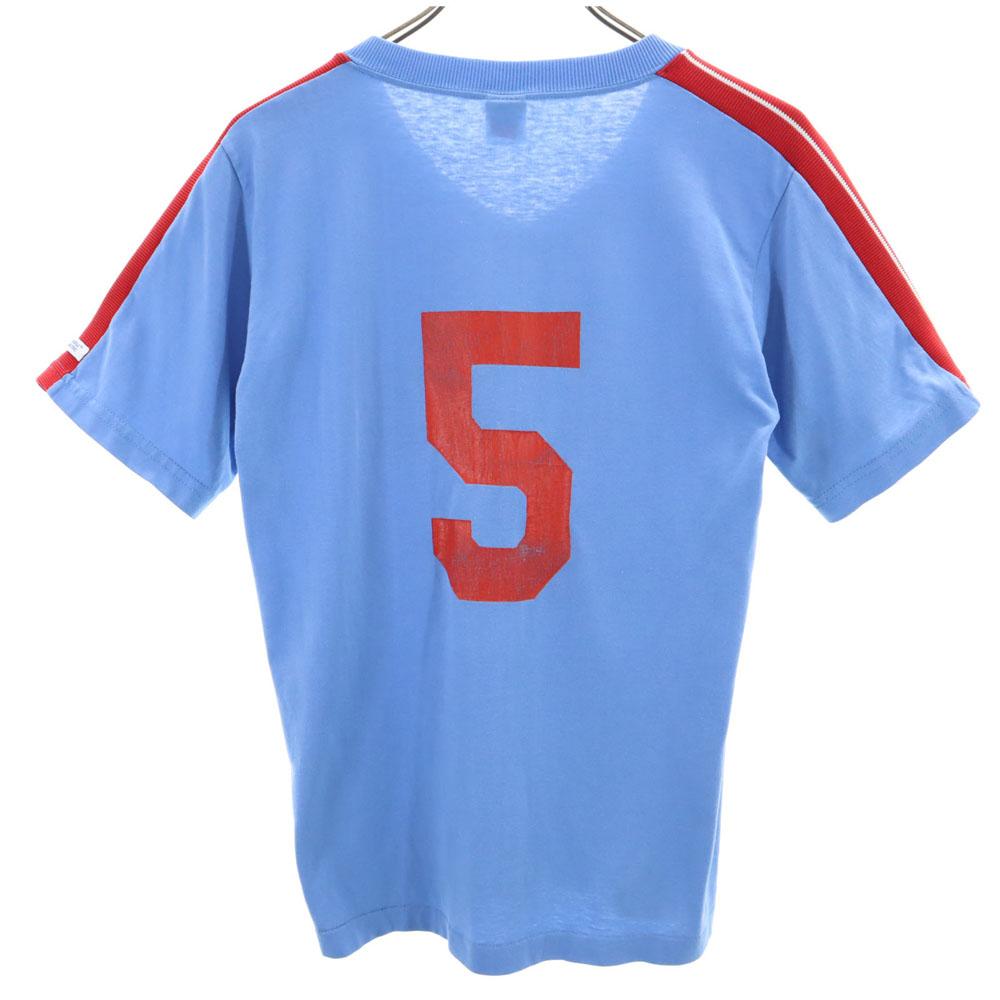 RUSSELL ATHLETIC 90s Made in USA Old Short sleeve V neck T-shirt S Blue Men's Used