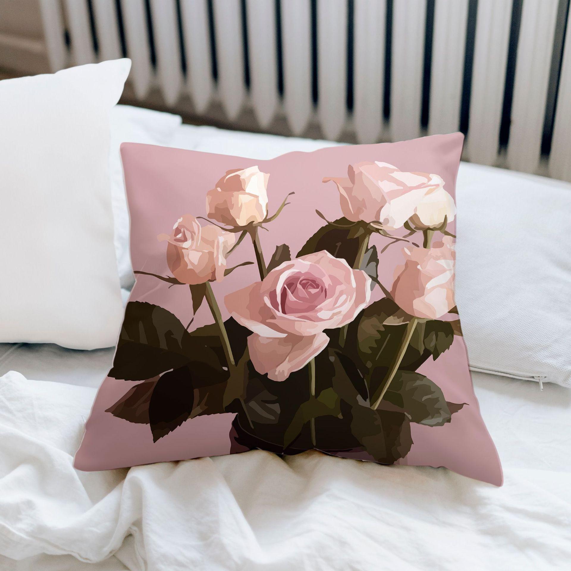 Morandi розовая красота автомобильная подушка для поясницы диванная подушка прикроватная — фото 4