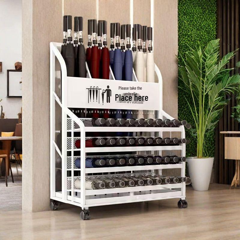 Commerciële Paraplubak met Grote Capaciteit en Afdruiprek voor Kantoor, Hotellobby, Klaslokaal of Entree.