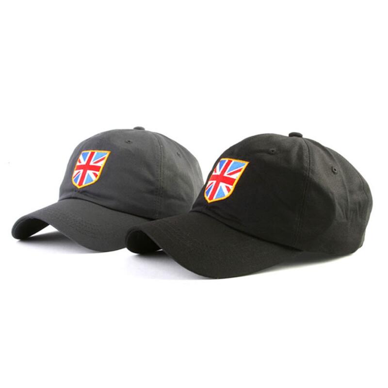 Oversized UK Patch Casual Ball Cap Large Hat black