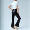 PU Mirror Leather Pants New Women's Clothing Sexy High Waist Black Casual Micro-pull Trousers