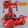 Transforming Robot Racing Car: Child's Inertial, Drop-Resistant Sports Model