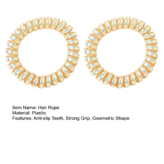 2Pcs Women Plastic Hair Rope Telephone Wire Hair Band High Elastic Hair Tie Headband Hair Styling Tools