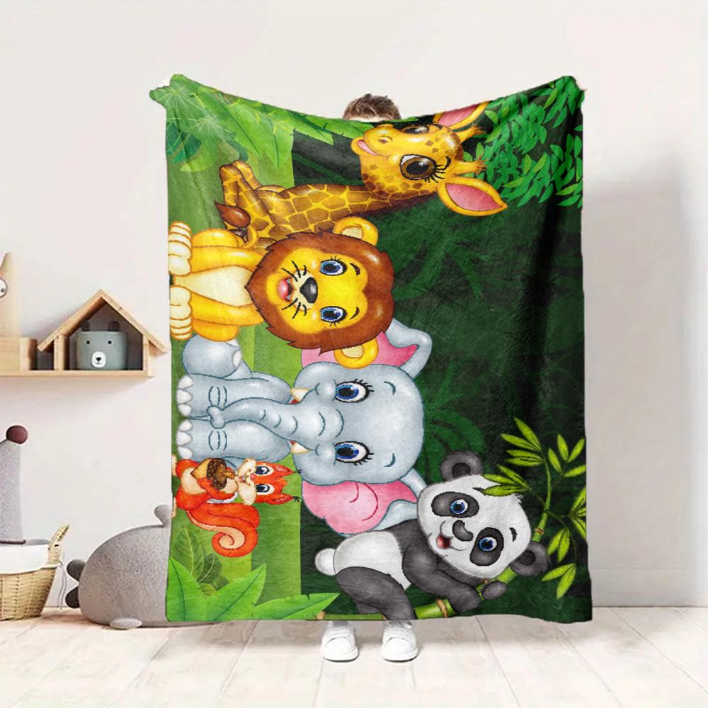 Jungle Friends Flannel Blanket Throw Blanket Soft Warm Sofa Bed Camping Car home Decor Unique Christmas Gift C9302179