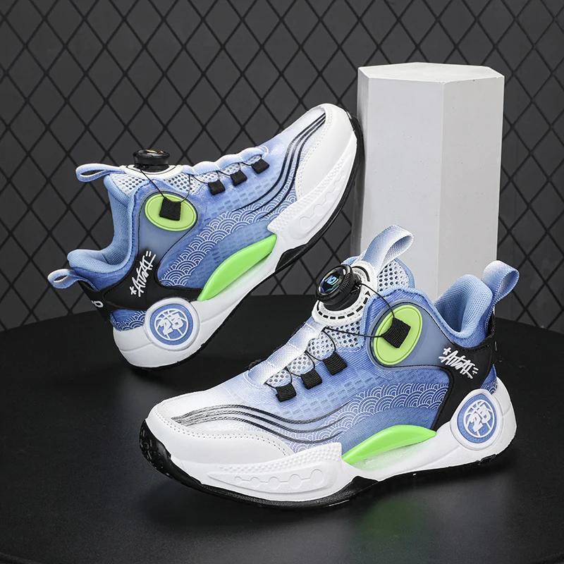 Children Basketball Shoes Boys Sneaker 2025 New Luxury Tennis Shoes 4 To 12 Years Breathable Non-slipp Sports Shoes for Boy
