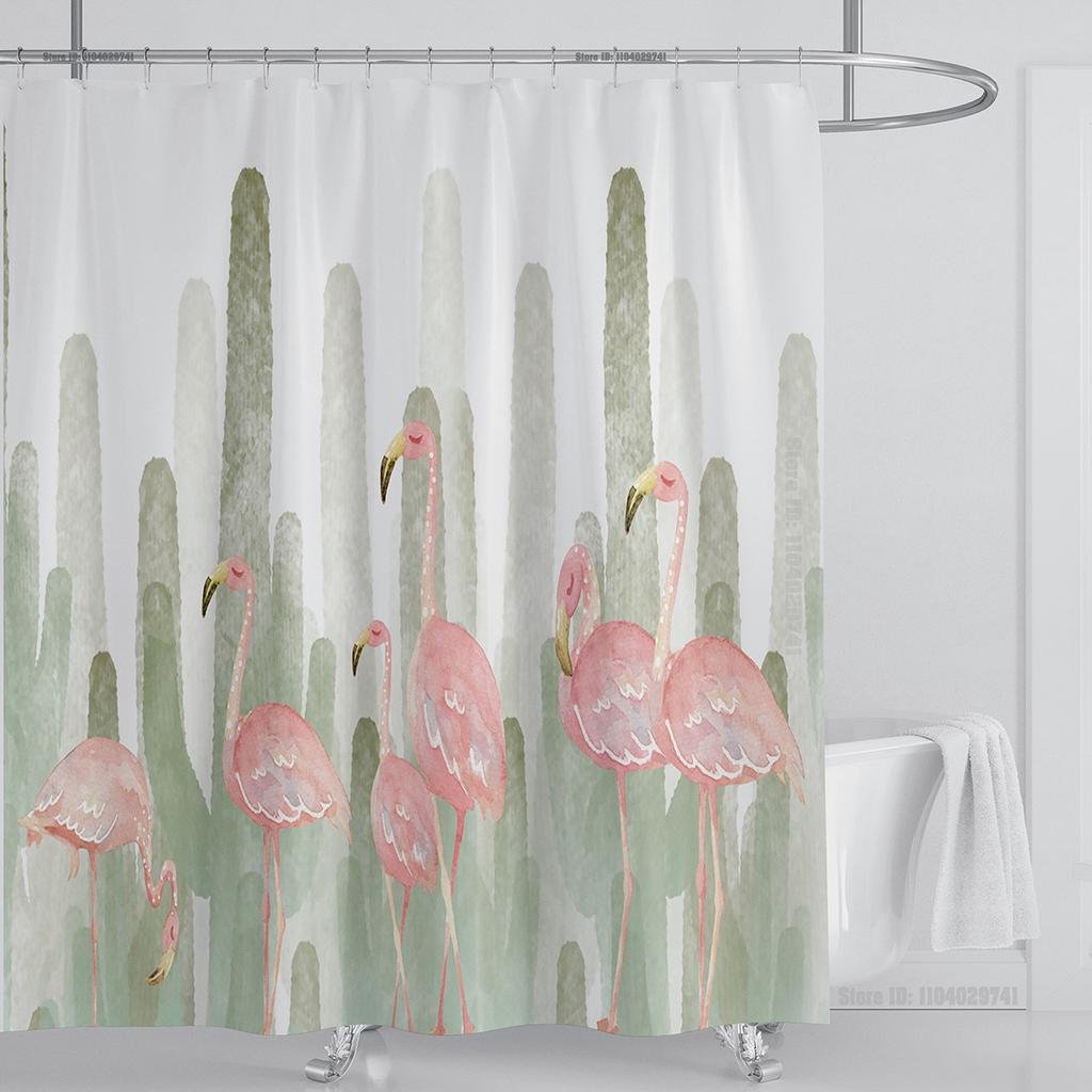 Piante Grafico Tenda da Doccia Impermeabile Tenda da Doccia Tessuto Poliestere Stampa 3D Tende da Bagno Decorazione Bagno Con Ganci