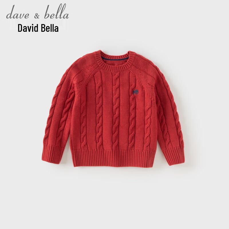 DAVE&BELLA Kinder Pullover mit Stickerei aus Wolle