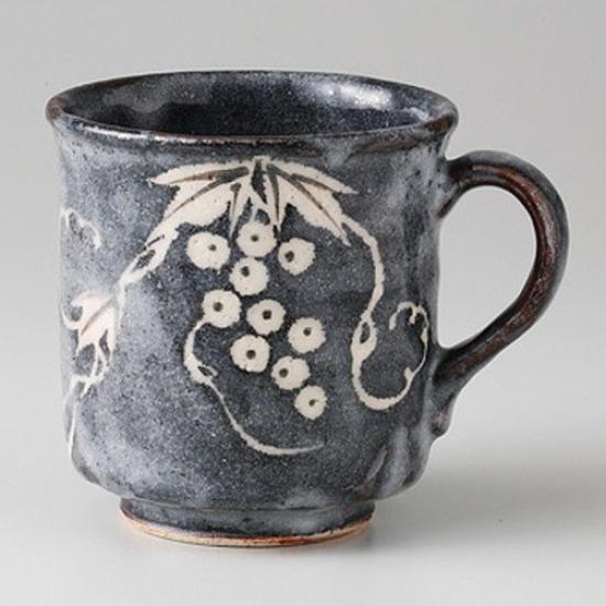 

Nezushino Grape Mug x x 320cc Japanese Commercial Warm Home (Tamayama Kiln) [11.3 8.7 9.2cm 215g] [Mug] [Cafe, Inn, Tableware, Restaurant, Use, Use]
