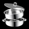 Adneny 28cm Zweischichtiger Edelstahl-Dampfgarer Topf