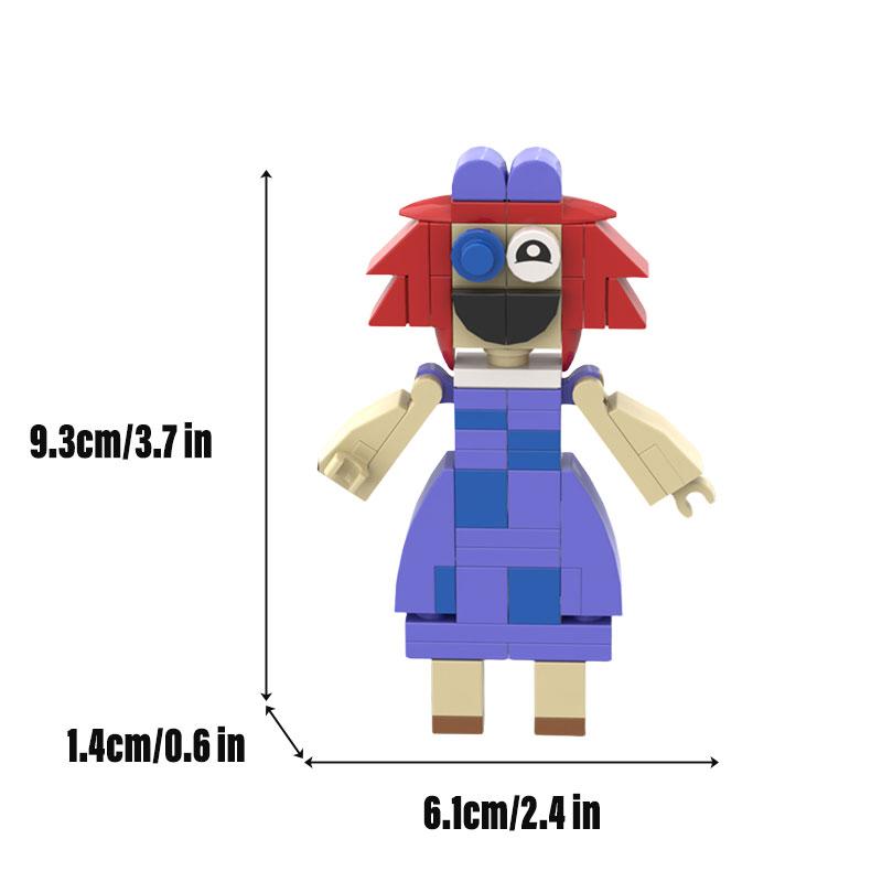 Amazing The Digital Circus Pomni Jax Building Block Figure Model Kids Diy Toy