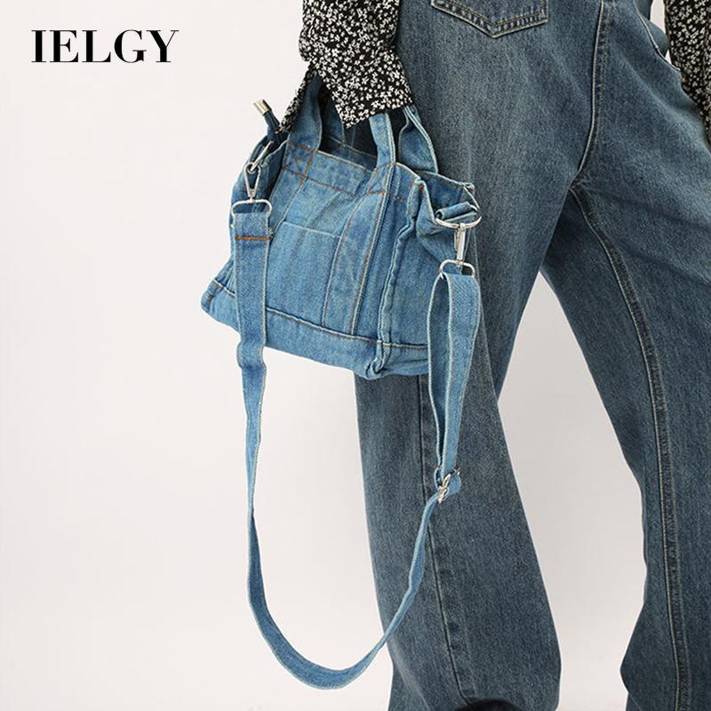 IELGY Denim Handbags High-end Design Sense Niche All-match Crossbody Shoulder Bag