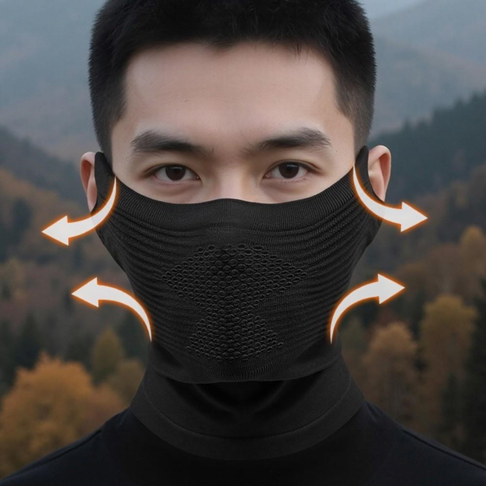 Neck Protection Warm Face Cover Hollow Mesh Cycling Face Mask Face Scarves Warm Riding Mask Sports