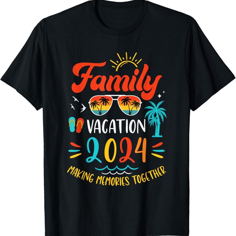 

Family Vacation 2024 Making Memories Matching Group Summer T Shirt - Men s Summer Cotton Graphic Tee S разноцветный
