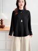 Plus Size Korean Style Drop Shoulder Slimming Long Sleeve Fleece T-shirt - Warm Versatile Base Layer for Women