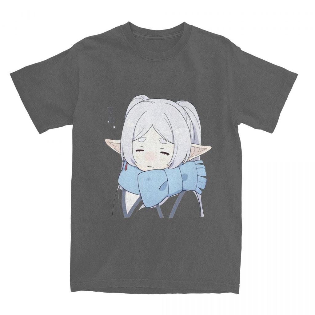 Men's round neck short sleeved cotton T-shirt, Freren series casual anime shirt, summer top
