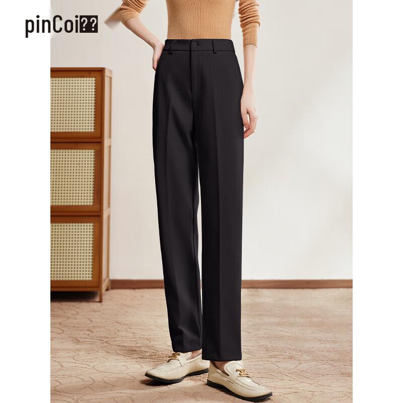 

PinCai Women s High-Waist Straight-Leg Suit Pants L