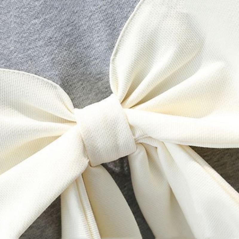 2Pcs/Set Children's Clothing Sets Bowknot Baby Girl Clothes Kids Boutique Clothes Tops + Pants Outfit Set for Children