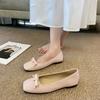 W712-21 Fairy Style with Skirt Single Shoes, New Shallow Bow Square Head Mary Jane Shoes In Summer 2025