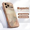 Sandstein Marmor Muster Hülle Für iPhone 17 Pro Max Magnetisch Für Magsafe Hybrid Schlanke Matte Abdeckung Für iPhone 16 15 14 13 Pro Max